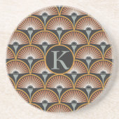 Art Deco Jazz Age Sunset Jukebox Zandsteen Onderzetter (Voorkant)