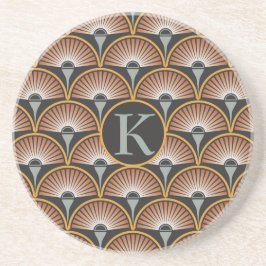 Art Deco Jazz Age Sunset Jukebox Zandsteen Onderzetter