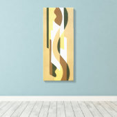Art Deco Jazz Curve Patroonkleuren Canvas Afdruk (Insitu (Houten vloer))