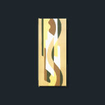 Art Deco Jazz Curve Patroonkleuren Canvas Afdruk<br><div class="desc">illustratiekunst deco jazz pochoir mappatroon door Voldemar Boberman, 1929. Pochoir is een stencil techniek die gebruikelijk is bij surrealisme schilderijen. Een elegant en chic cubism-ontwerp met geometrische vormen en kleuren in warme herfstneutrale kleuren met verschillende tinten van browns, tans en beige. Een modern en geavanceerd ontwerp dat een geweldig geschenk...</div>