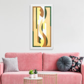  Art Deco Jazz Curve Patroonkleuren Canvas Afdruk (Insitu (Woonkamer))