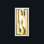 Art Deco Jazz Curve Patroonkleuren Canvas Afdruk<br><div class="desc">illustratiekunst deco jazz pochoir mappatroon door Voldemar Boberman, 1929. Pochoir is een stencil techniek die gebruikelijk is bij surrealisme schilderijen. Een elegant en chic cubism-ontwerp met geometrische vormen en kleuren in warme herfstneutrale kleuren met verschillende tinten van browns, tans en beige. Een modern en geavanceerd ontwerp dat een geweldig geschenk...</div>