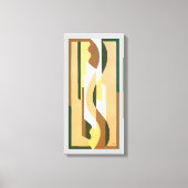  Art Deco Jazz Curve Patroonkleuren Canvas Afdruk (Voorkant)