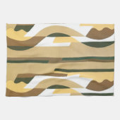  Art Deco Jazz Curve Patroonkleuren Theedoek (Horizontaal)