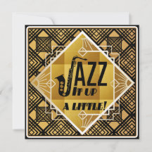 Art Deco Jazz Het is een uitnodiging voor het nieu