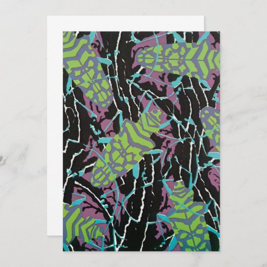 Art Deco Jazz Pochoir Beetles in de tuin (Voorkant / Achterkant)