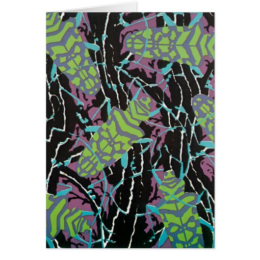 Art Deco Jazz Pochoir Beetles in de tuin (Voorkant)