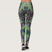  Art Deco Jazz Pochoir Beetles in de tuin Leggings (Achterkant)