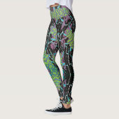 Art Deco Jazz Pochoir Beetles in de tuin Leggings (Links)