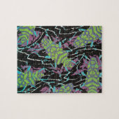 Art Deco Jazz Pochoir Beetles in de tuin Legpuzzel (Horizontaal)