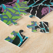 Art Deco Jazz Pochoir Beetles in de tuin Legpuzzel (Zijkant)