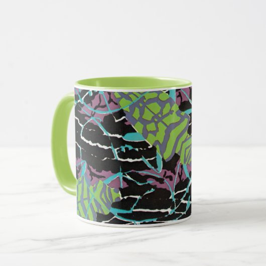  Art Deco Jazz Pochoir Beetles in de tuin Mok (Voorkant links)