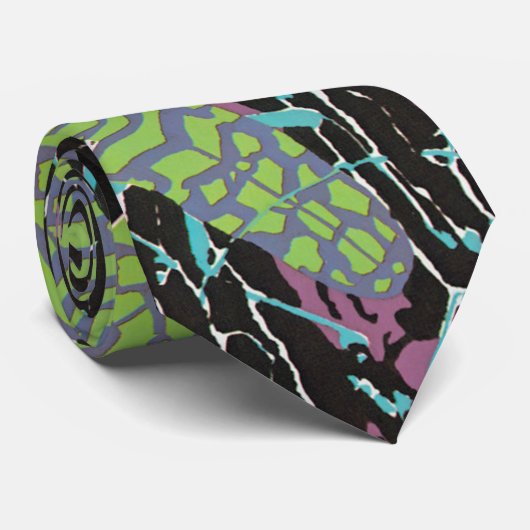  Art Deco Jazz Pochoir Beetles in de tuin Stropdas (Opgerold)