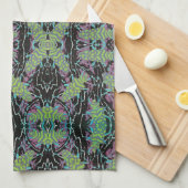  Art Deco Jazz Pochoir Beetles in de tuin Theedoek (Quarter Fold)