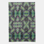  Art Deco Jazz Pochoir Beetles in de tuin Theedoek (Verticaal)