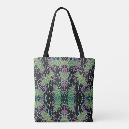 Art Deco Jazz Pochoir Beetles in de tuin Tote Bag (Achterkant)