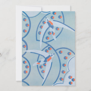 Art Deco Jazz Pochoir Birds Animal Pattern