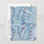 Art Deco Jazz Pochoir Birds Animal Pattern Briefkaart (Voorkant / Achterkant)