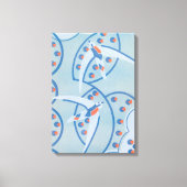  Art Deco Jazz Pochoir Birds Animal Pattern Canvas Afdruk (Voorkant)