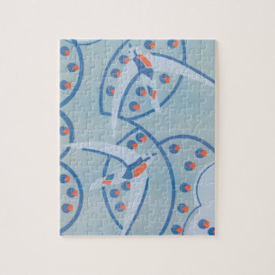  Art Deco Jazz Pochoir Birds Animal Pattern Legpuzzel