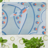 Art Deco Jazz Pochoir Birds Animal Pattern Theedoek (Gevouwen)