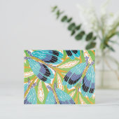  Art Deco Jazz Pochoir Garden Bugs Insects Briefkaart (Staand voorkant)
