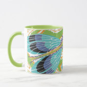 Art Deco Jazz Pochoir Garden Bugs Insects Mok (Links)