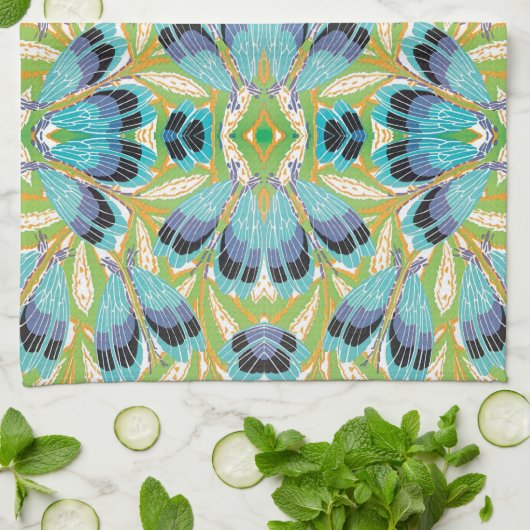  Art Deco Jazz Pochoir Garden Bugs Insects Theedoek (Gevouwen)