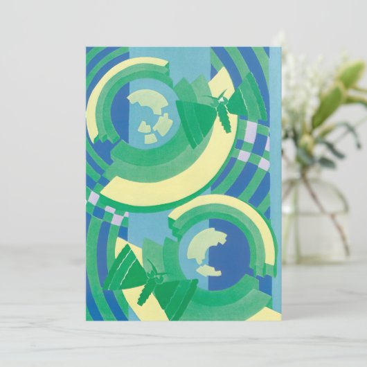 Art Deco Jazz Pochoir Garden Butterflies (Staand voorkant)