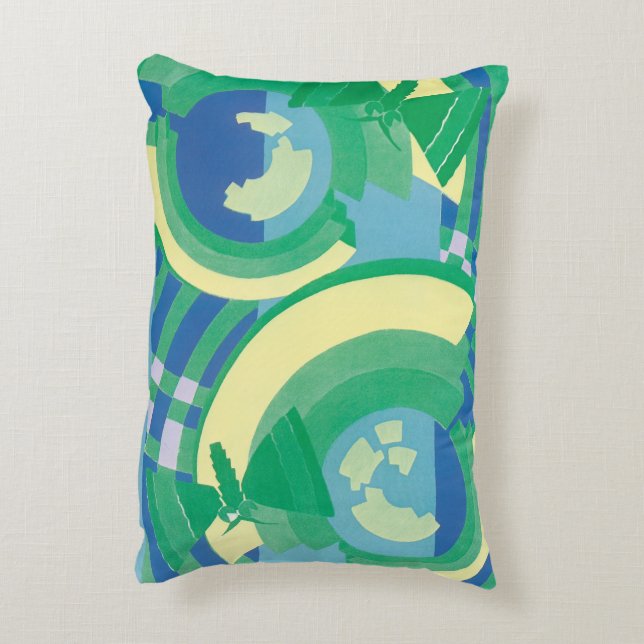  Art Deco Jazz Pochoir Garden Butterflies Accent Kussen (Achterkant (Verticaal))