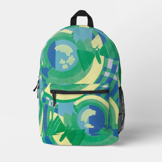  Art Deco Jazz Pochoir Garden Butterflies Bedrukte Rugzak (Voorkant)