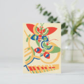  Art Deco Jazz Pochoir Garden Butterflies Briefkaart (Staand voorkant)