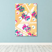  Art Deco Jazz Pochoir Garden Butterflies Canvas Afdruk (Insitu (Houten vloer))