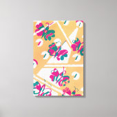Art Deco Jazz Pochoir Garden Butterflies Canvas Afdruk (Voorkant)