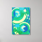 Art Deco Jazz Pochoir Garden Butterflies Canvas Afdruk (Voorkant)