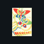 Art Deco Jazz Pochoir Garden Butterflies Canvas Afdruk<br><div class="desc">illustratiekunst deco jazz pochoir wallpaper model door Serge Gladky uit Nouvelles Composities Decoratives, Parijs, 1929. Pochoir is een stencil techniek die gebruikelijk is bij surrealisme schilderijen. Een elegant en chic cubism-ontwerp met vlinders in geometrische vormen en prachtige veerkleuren van helder rood, groen, blauw en geel. Een modern en geavanceerd ontwerp...</div>
