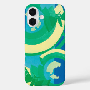 Art Deco Jazz Pochoir Garden Butterflies iPhone 16 Hoesje