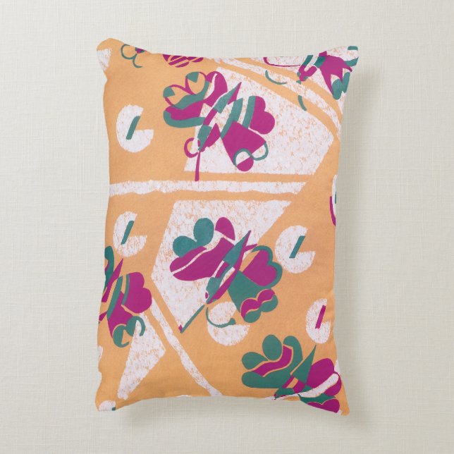  Art Deco Jazz Pochoir Garden Butterflies Decoratief Kussen (Achterkant (Verticaal))