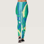 Art Deco Jazz Pochoir Garden Butterflies Leggings (Achterkant)