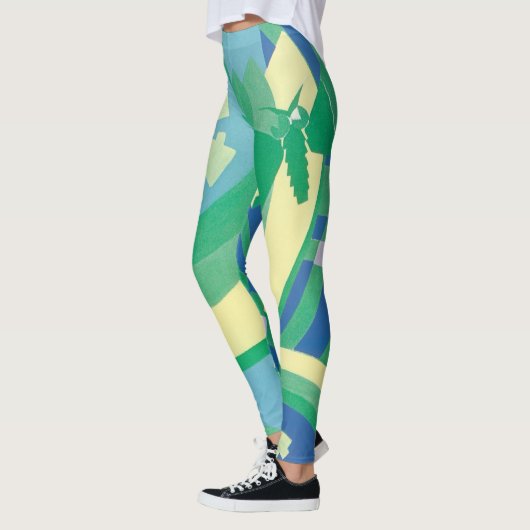 Art Deco Jazz Pochoir Garden Butterflies Leggings (Links)