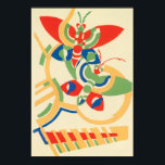 Art Deco Jazz Pochoir Garden Butterflies Poster<br><div class="desc">illustratiekunst deco jazz pochoir wallpaper model door Serge Gladky uit Nouvelles Composities Decoratives, Parijs, 1929. Pochoir is een stencil techniek die gebruikelijk is bij surrealisme schilderijen. Een elegant en chic cubism-ontwerp met vlinders in geometrische vormen en prachtige veerkleuren van helder rood, groen, blauw en geel. Een modern en geavanceerd ontwerp...</div>