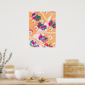 Art Deco Jazz Pochoir Garden Butterflies Poster (Keuken)