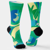  Art Deco Jazz Pochoir Garden Butterflies Sokken (Gebogen)