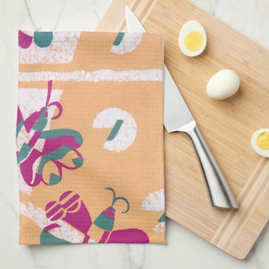  Art Deco Jazz Pochoir Garden Butterflies Theedoek (Quarter Fold)