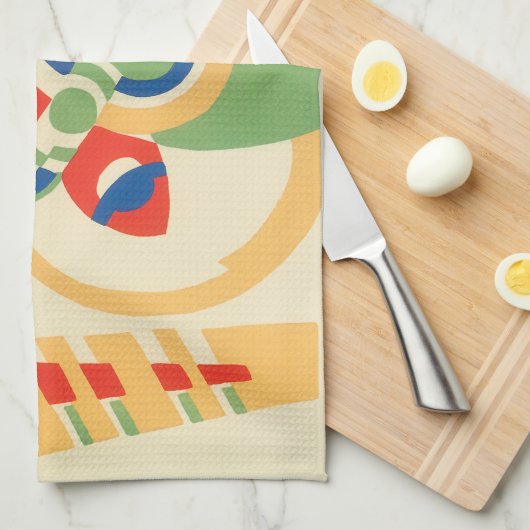  Art Deco Jazz Pochoir Garden Butterflies Theedoek (Quarter Fold)