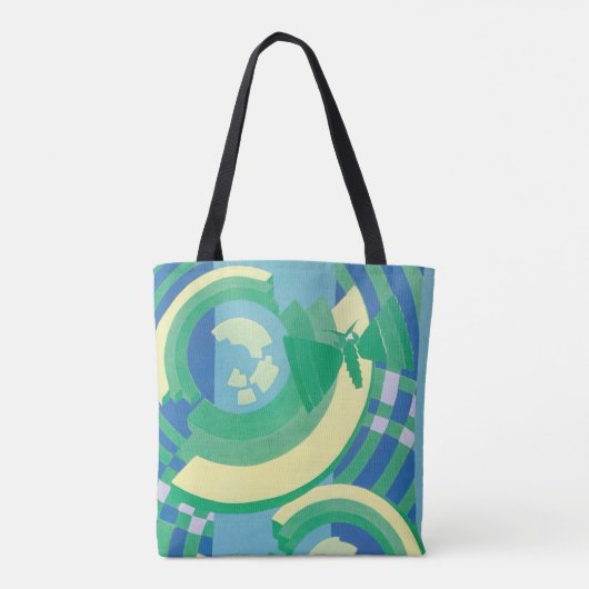 Art Deco Jazz Pochoir Garden Butterflies Tote Bag (Achterkant)