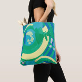 Art Deco Jazz Pochoir Garden Butterflies Tote Bag (Dichtbij)