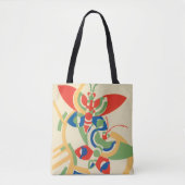 Art Deco Jazz Pochoir Garden Butterflies Tote Bag (Voorkant)