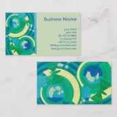  Art Deco Jazz Pochoir Garden Butterflies Visitekaartje (Voorkant / Achterkant)