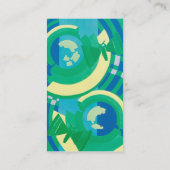  Art Deco Jazz Pochoir Garden Butterflies Visitekaartje (Achterkant)